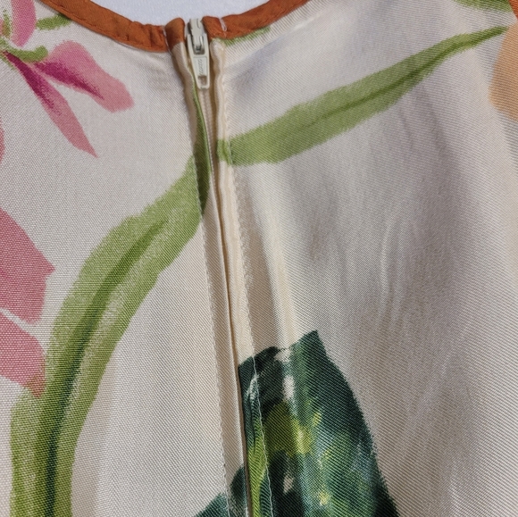 Vintage Carol Anderson Tropical Floral Maxi Skirt Size 14 (32"waist) - Picture 7 of 9